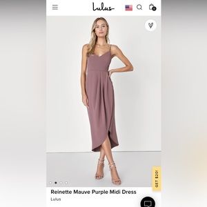 Lulu’s Reinette Mauve Purple Midi Dress